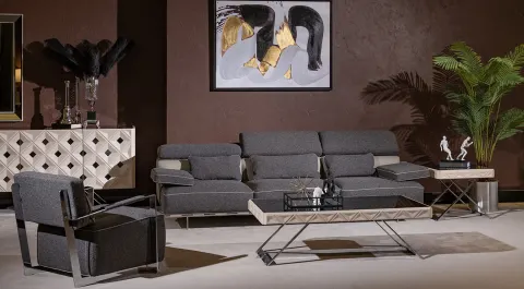 Oslo Metal Leg Sofa Set