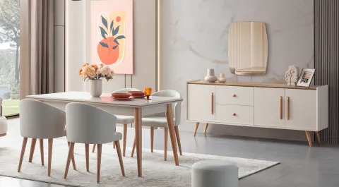 Giza Wooden Leg Dining Room Set