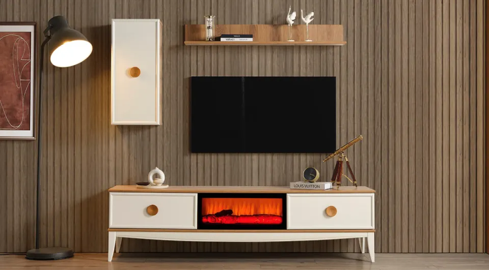 Silva Wooden Leg Tv Unit