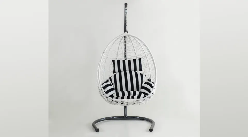 Deco Single White Swing