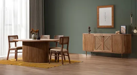 Ovo Walnut Dining Room Set