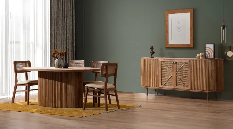 Ovo Walnut Dining Room Set