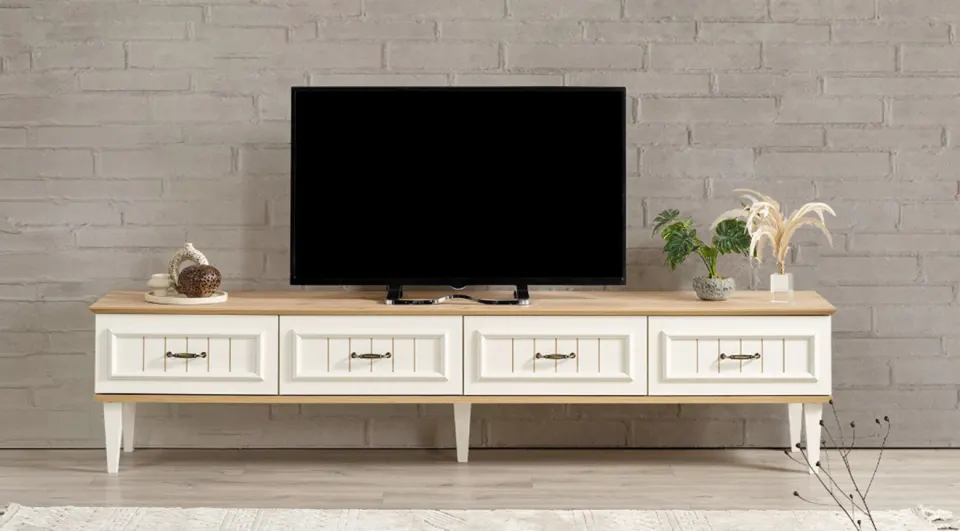 Bodrum Wooden Leg TV Unit