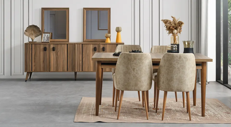 Bella Walnut Dining Room Set
