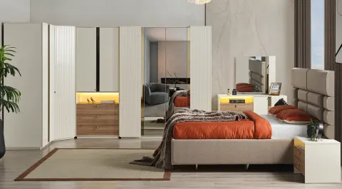 Elvis Bedroom Set with Corner Cabinet