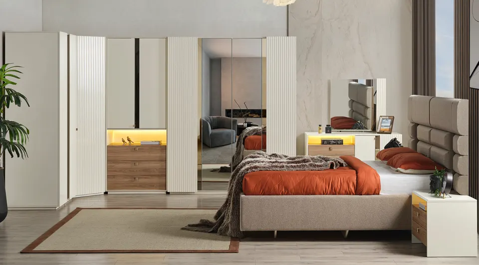 Elvis Bedroom Set with Corner Cabinet