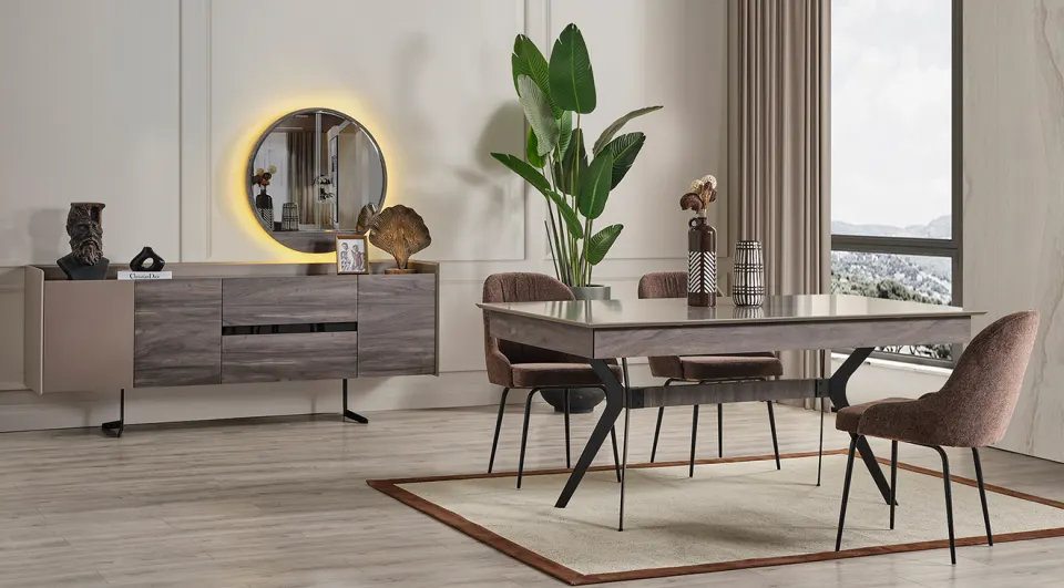 Palermo Walnut Dining Room Set