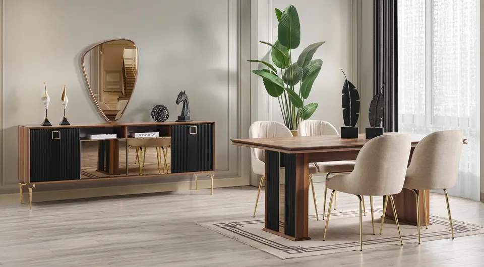 Palermo Walnut Dining Room Set