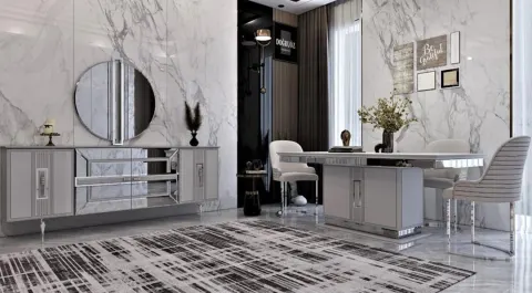 Majeste Fog Gray Modern Dining Room Set