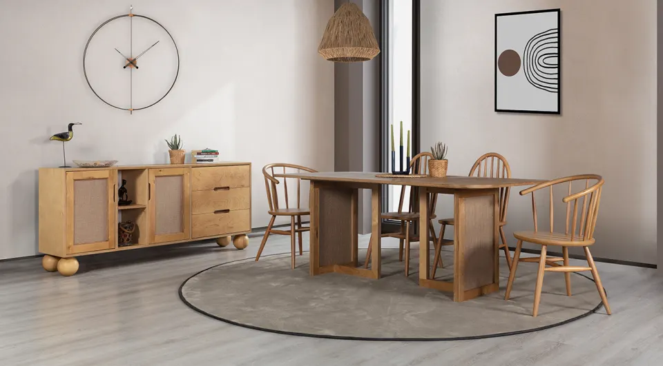 Luna Walnut Dining Room Set