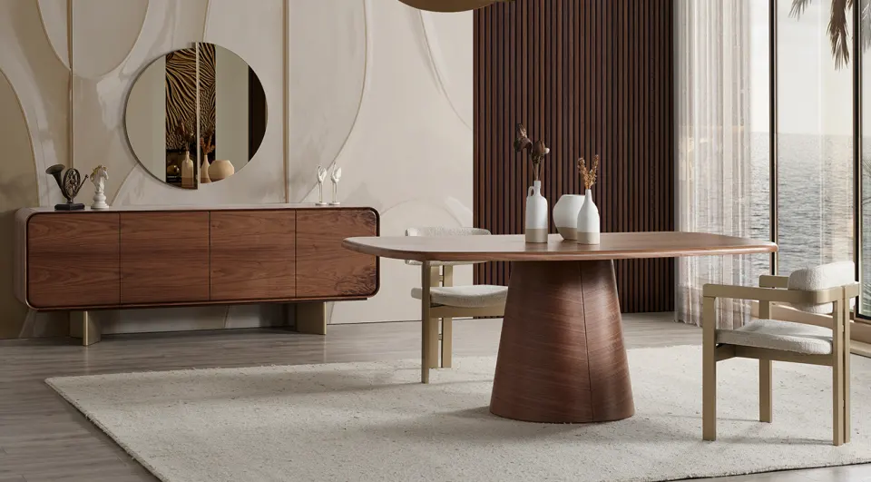 Fellas Walnut Dining Room Set