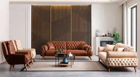 Nil Chester Sofa Set with Bed