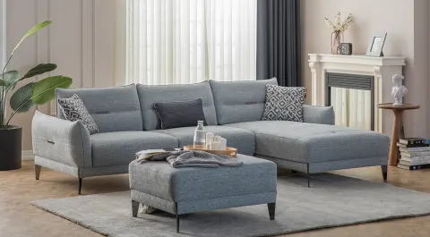 Cross Bed Corner Sofa Set
