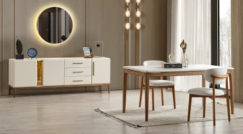 Prada Moonstone Modern Dining Room Set