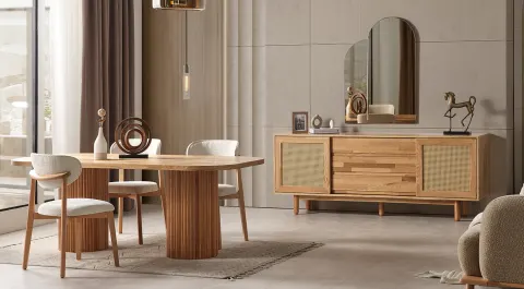 Bohem Walnut Dining Room Set