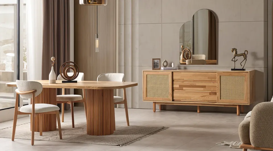Bohem Walnut Dining Room Set