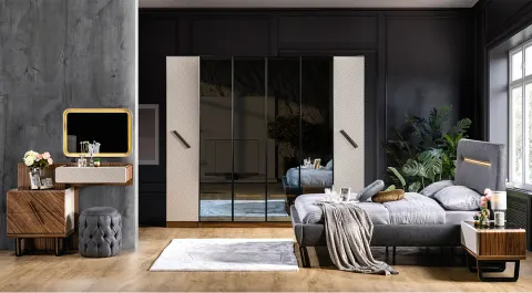 Magnum Moonstone 6-Door Modern Bedroom Set