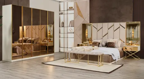 Gold 5-Door Bedroom Set