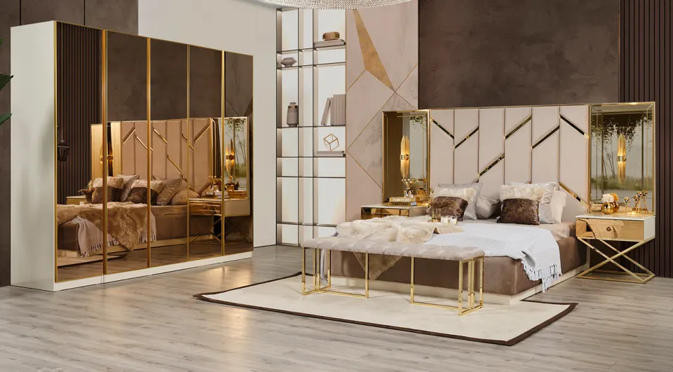 Gold 5-Door Bedroom Set