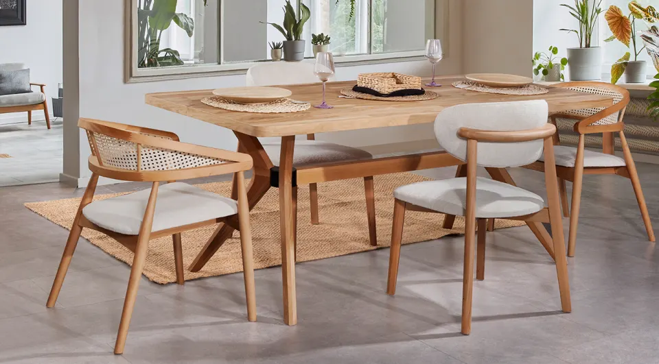 Loft Walnut Modern Dining Room Set