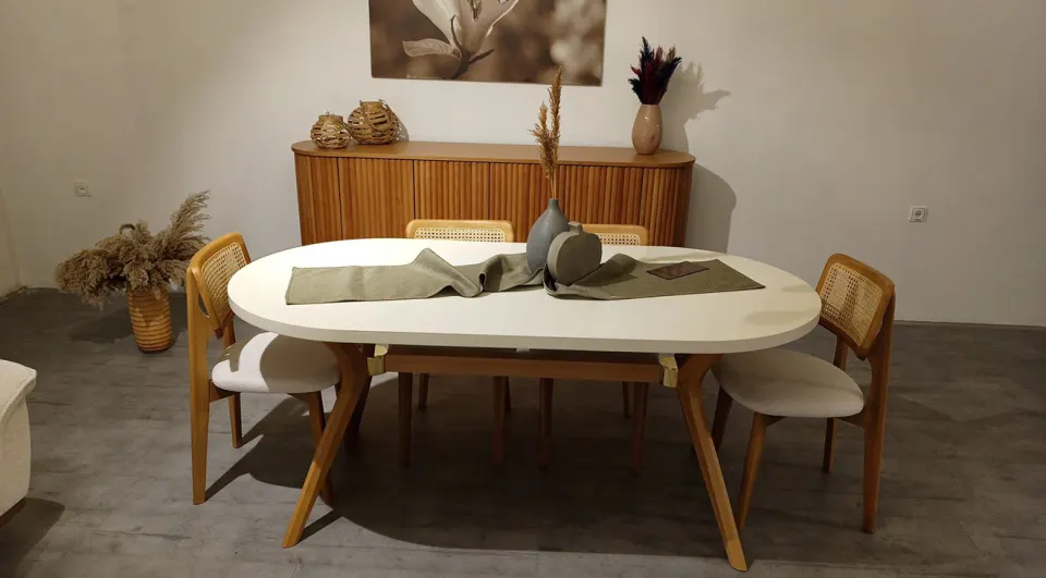 Soft Walnut Dining Room Set