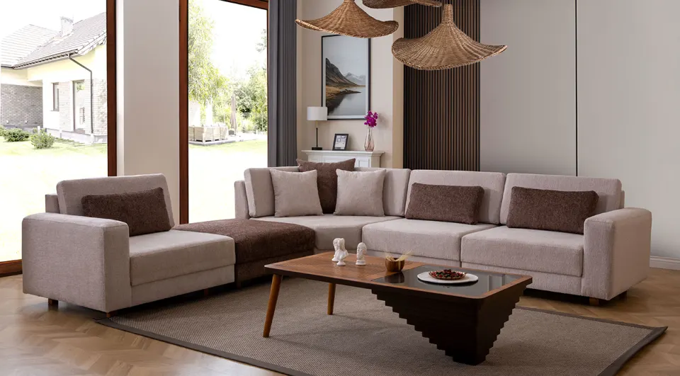 Padme Modern Corner Sofa Set