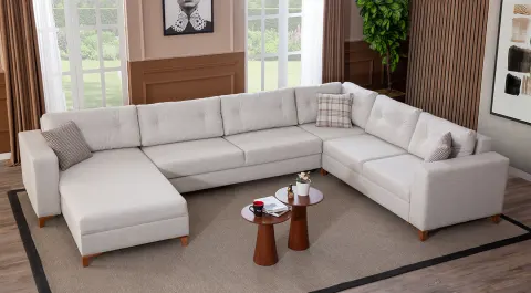 Kumsal U Corner Sofa Set