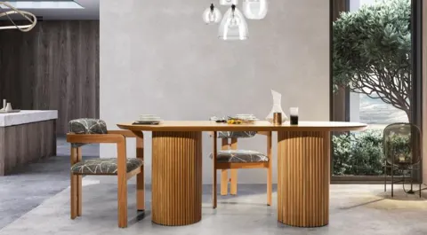 Beldad Walnut Dining Table Set
