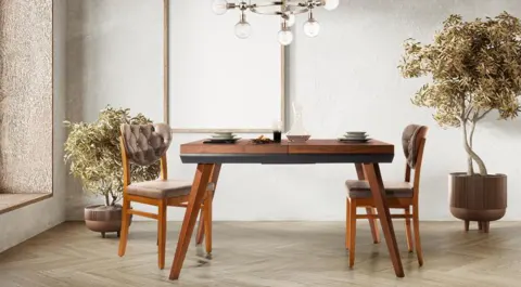 Bono Walnut Dining Table Set