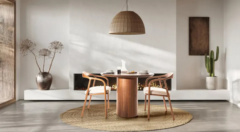 Forte Walnut Cafe Table Set | Mobilyamevime
