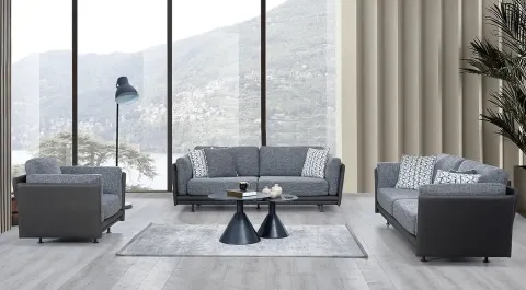 Enter Metal Leg Sofa Set