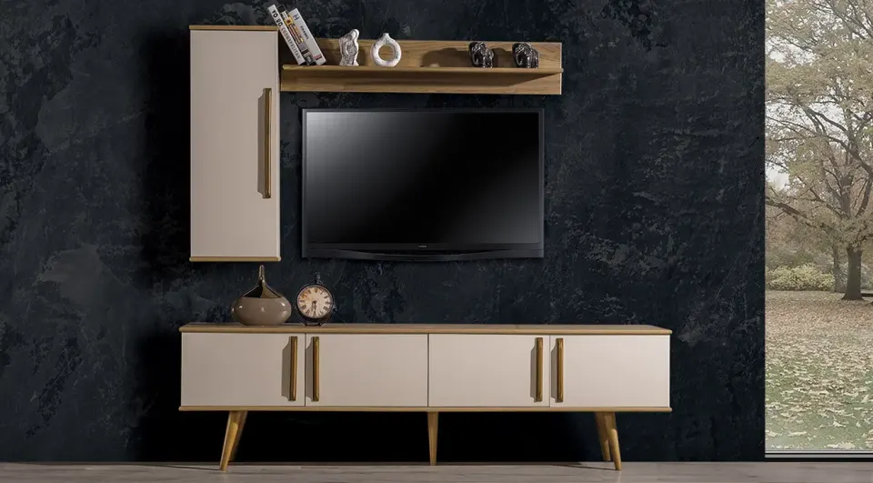 Eva Wooden Leg TV Unit
