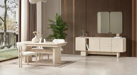 Milano Moonstone Dining Room Set