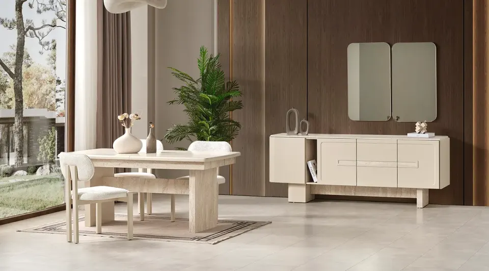 Milano Moonstone Dining Room Set