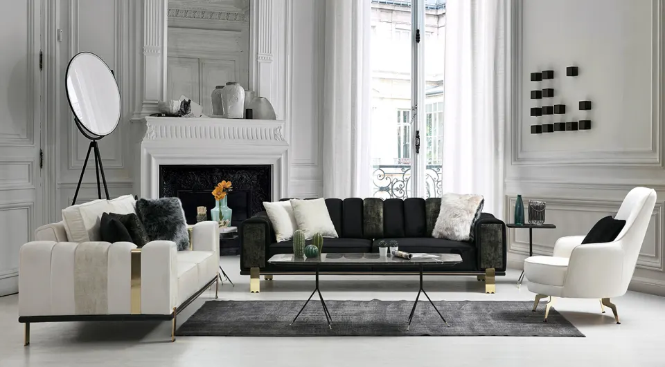 Titan Metal Leg  Sofa Set