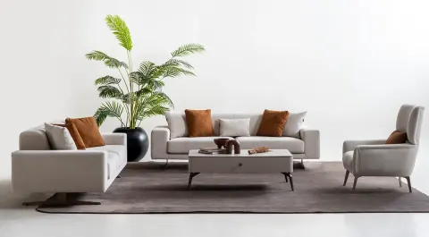 Parma Metal Leg Sofa Set