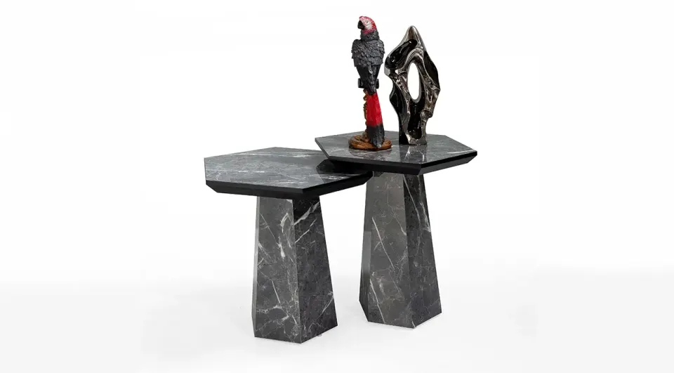 Jasmin Marble Patterned Side Table