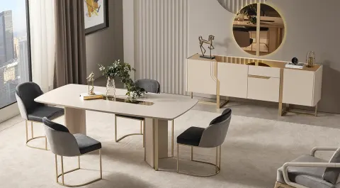 Guess Metal Leg Dining Room Set