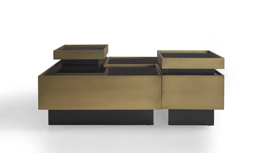 L Metal Leg Coffee Table