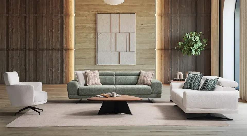 Trend Metal Legs Sofa Set
