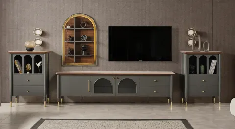 Yıldız Anthracite Modern TV Unit
