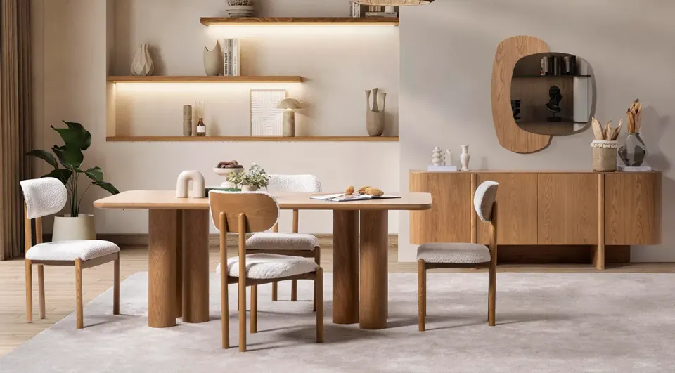 Ahuse Walnut Dining Room Set