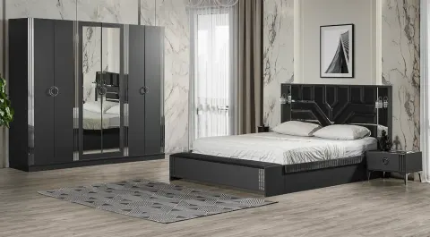 Roma Anthracite 6 Door Bedroom Set