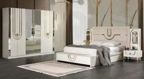 Safir Moonstone 6 Door Bedroom Set