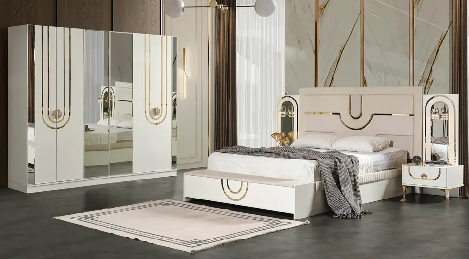 Safir Moonstone 6 Door Bedroom Set