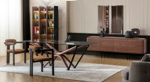Odessa Walnut Dining Room Set