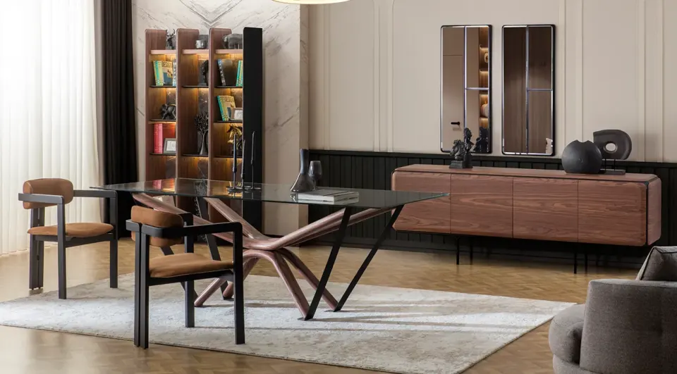 Odessa Walnut Dining Room Set