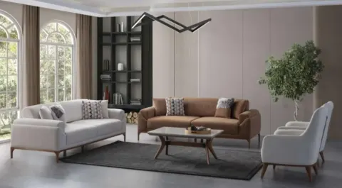Rio Wooden Leg Modern Sofa Set