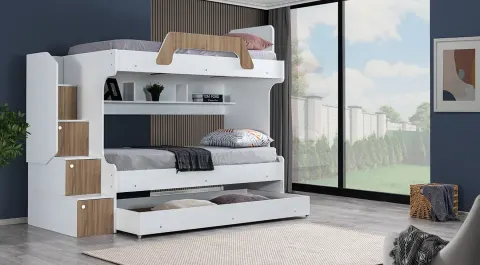 Inci Walnut Bunk Bed