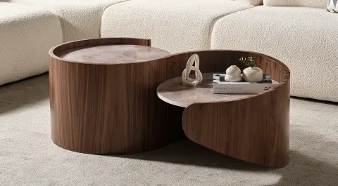 Perla Walnut Coffee Table